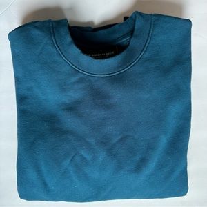 Aritzia THE SUPER FLEECE CREW SWEATSHIRT | Blue Teal | XXS
